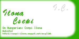 ilona csepi business card